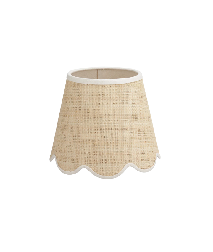 Petite Wall Light Raffia Scalloped Shade