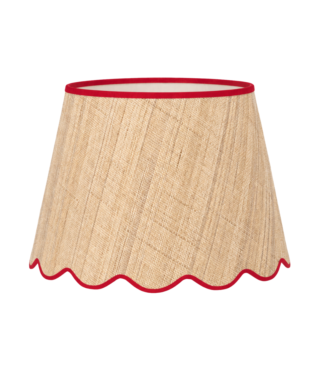 Small Medium Raffia Scallop Shade