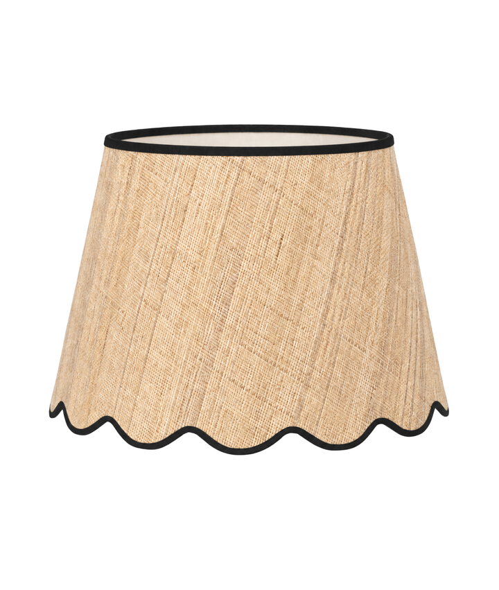 Small Medium Raffia Scallop Shade
