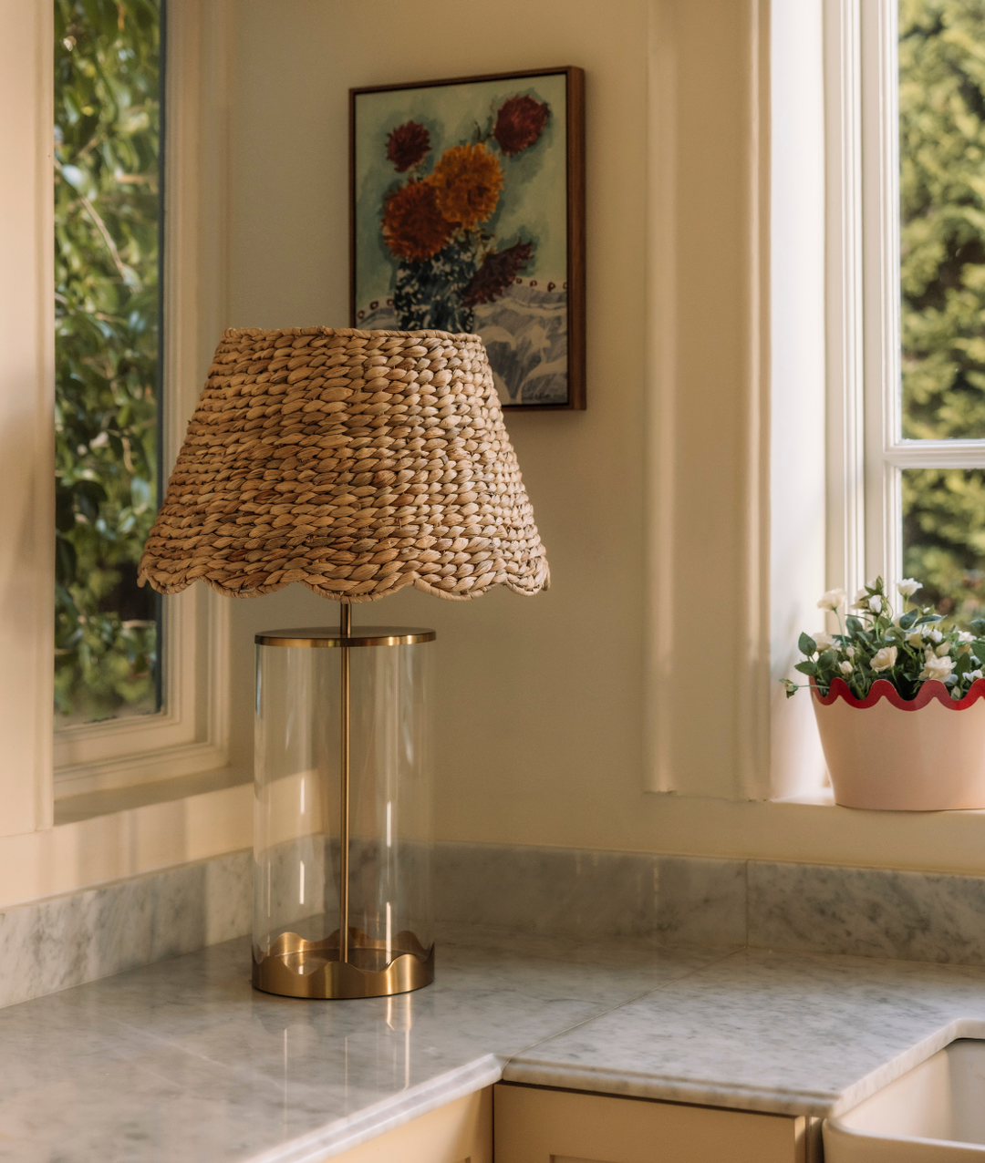 Large Seagrass Scalloped Shade