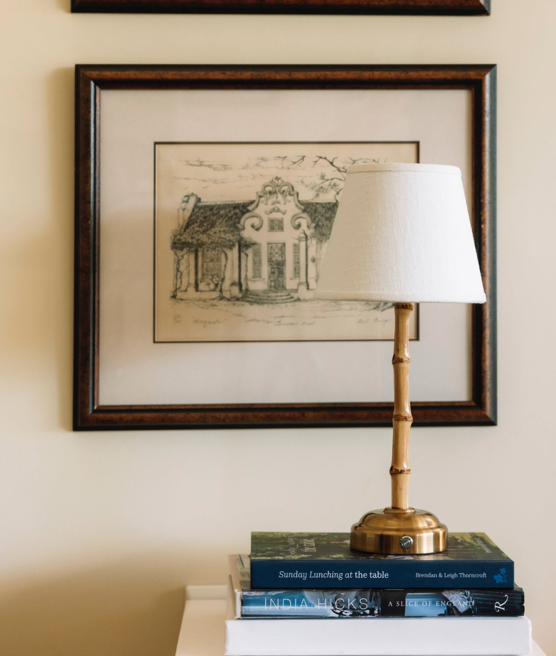 Wall Light White Linen Shade