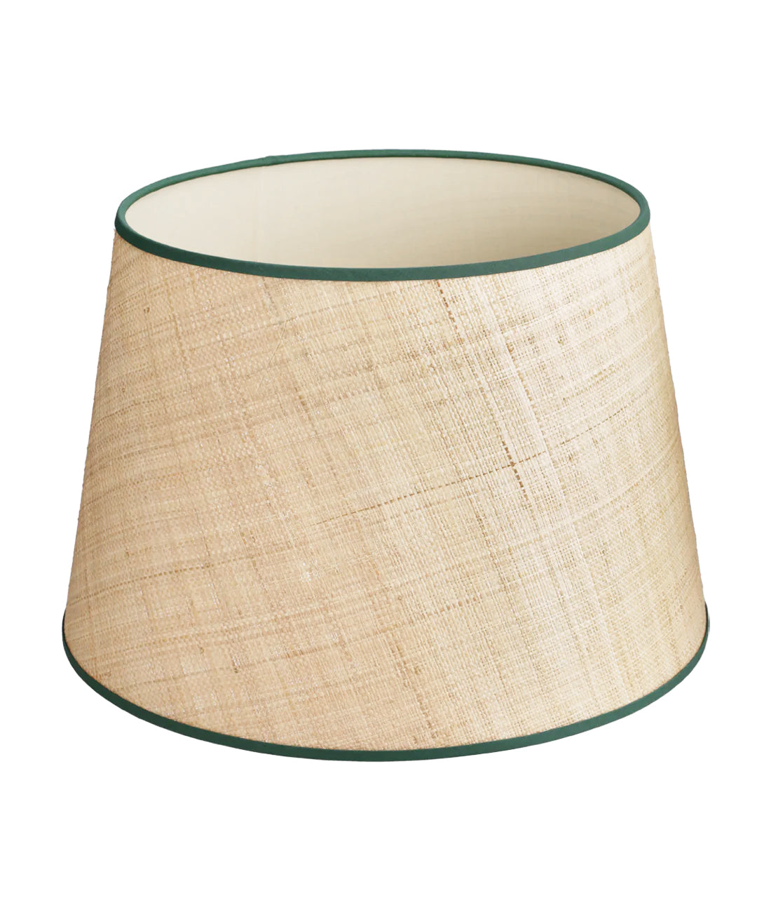 Raffia Lamp Shade - Green Trim