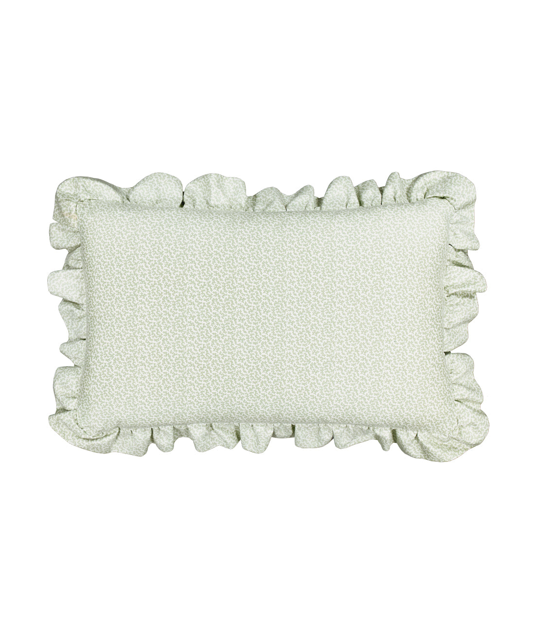 Light Green Coral Frilly Cushion