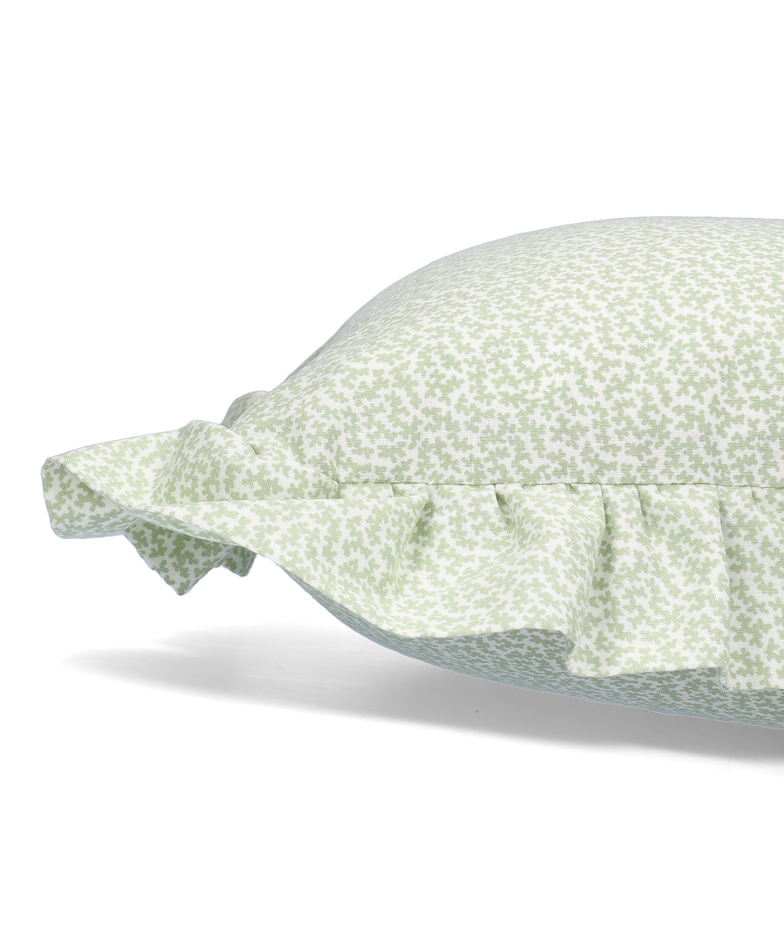 Light Green Coral Frilly Cushion