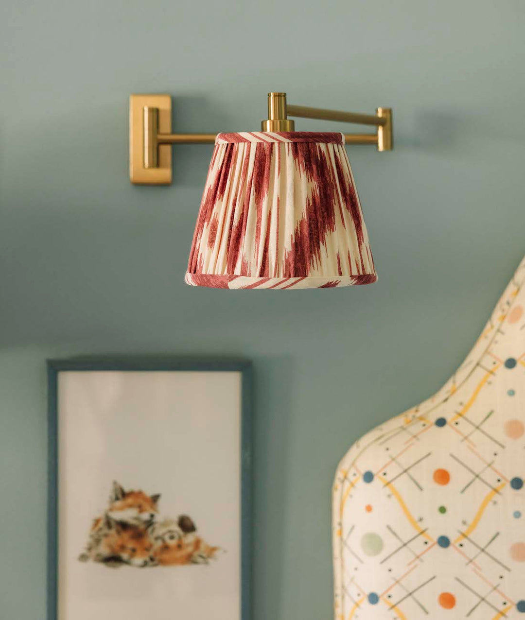 The Arlo with Gathered Shade in Brass