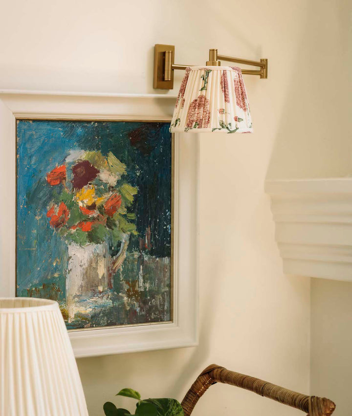 The Arlo with Gathered Shade in Brass