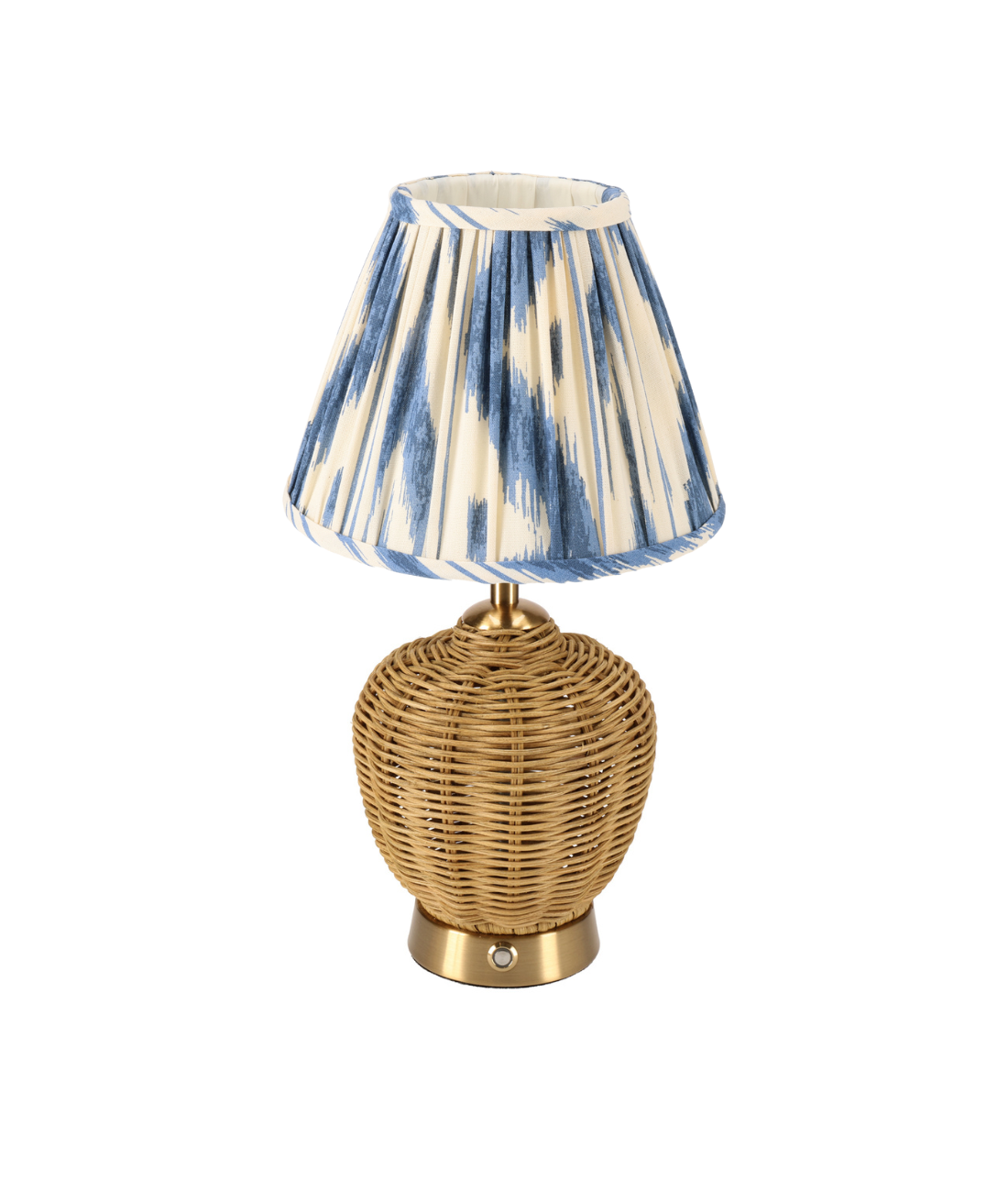 The Rafferty Rechargeable Table Lamp with Gathered Shade