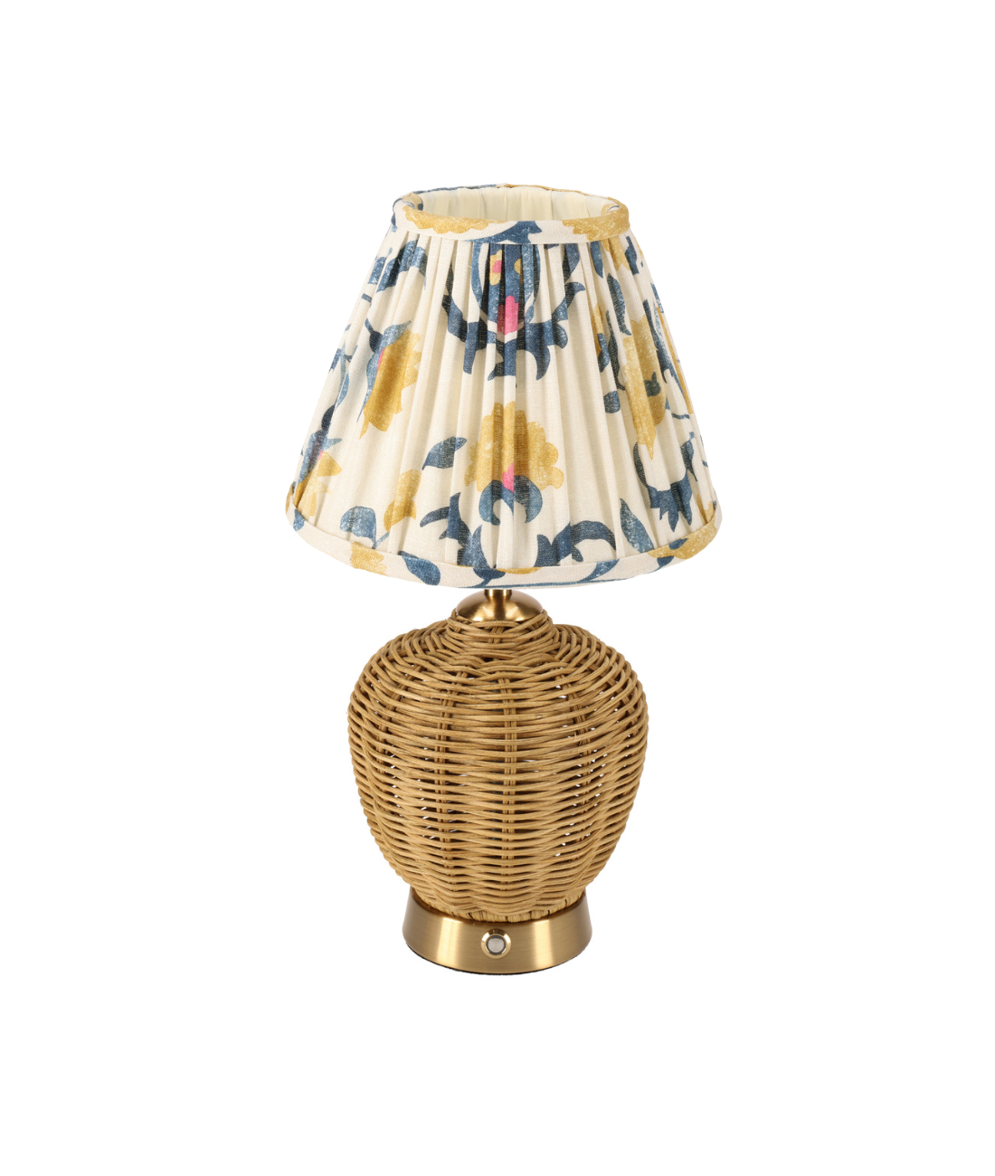 The Rafferty Rechargeable Table Lamp with Gathered Shade