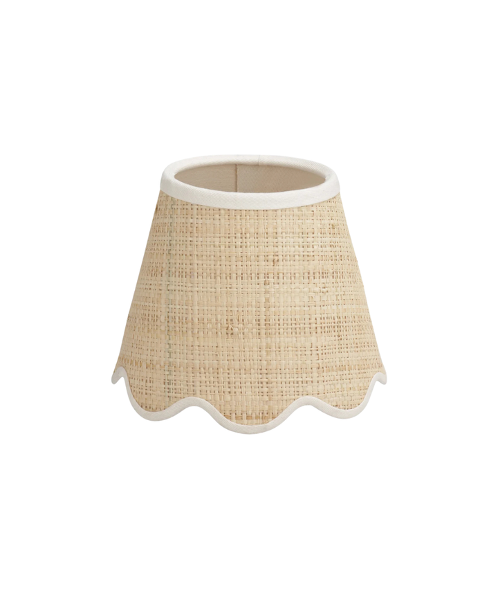 Wall Light Raffia Scalloped Shade