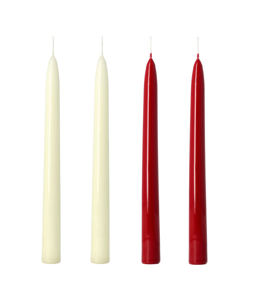 Set of 4 Lacquered Taper Candles