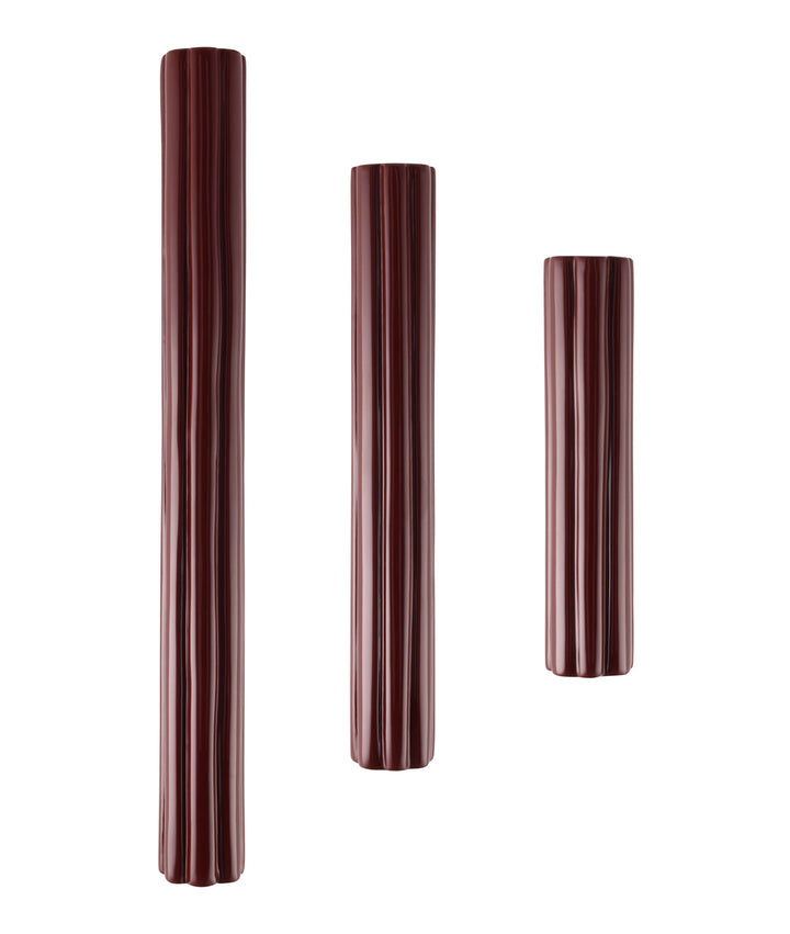 Fluted Pull Handle, Burgundy