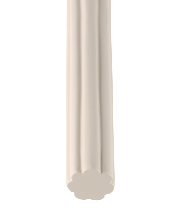 Fluted Pull Handle, Milky White