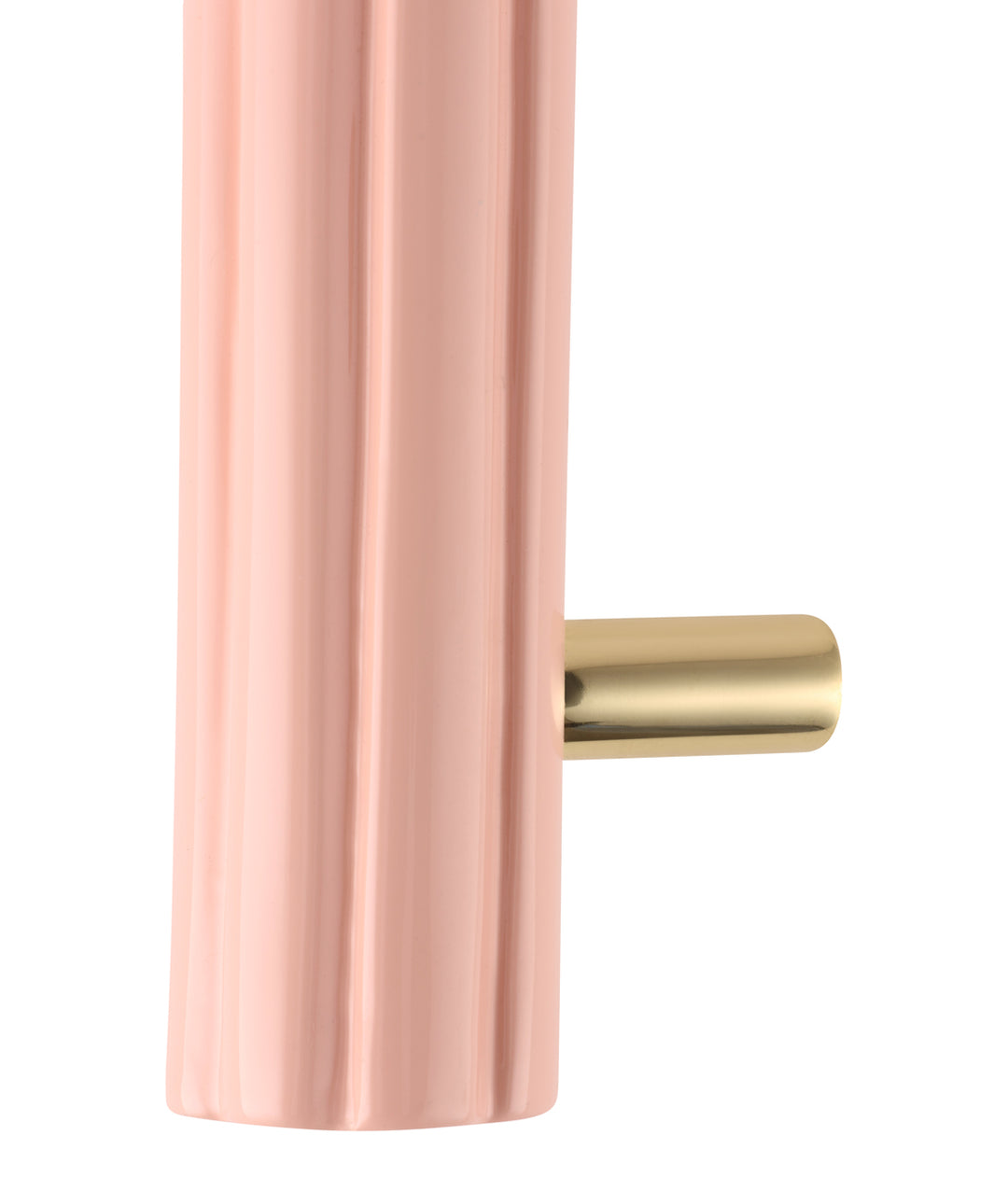 Fluted Pull Handle, Pale Pink
