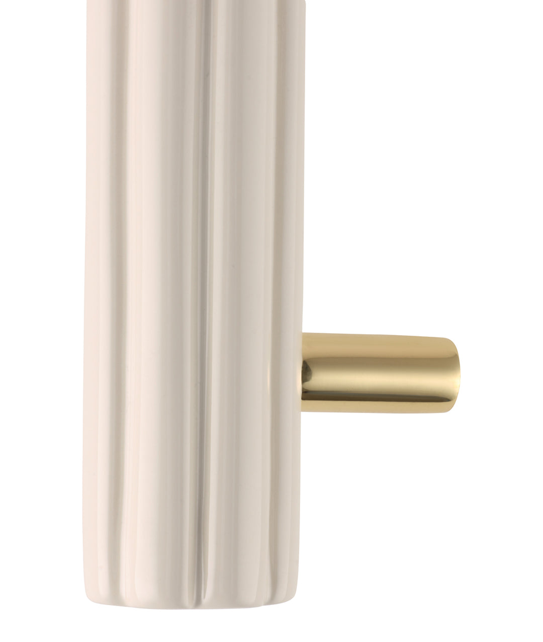 Fluted Pull Handle, Milky White