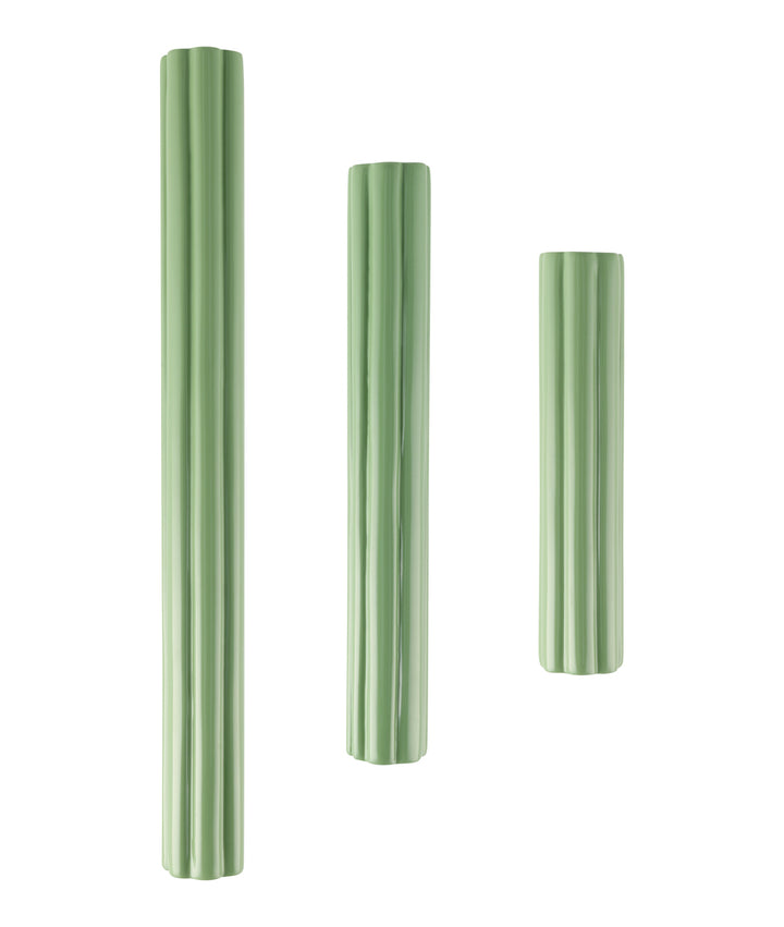 Fluted Pull Handle, Sage Green