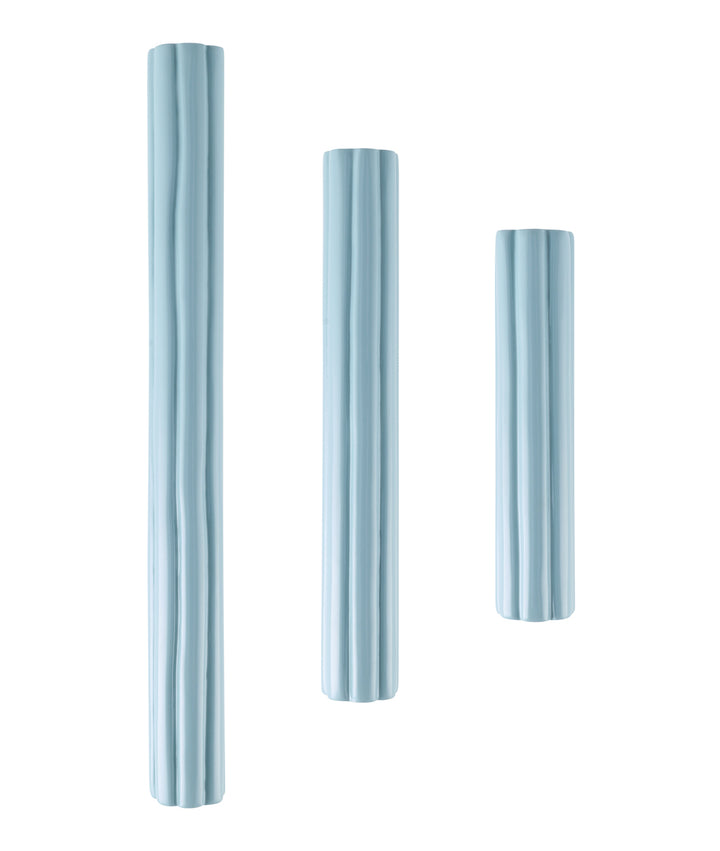Fluted Pull Handle, Pale Blue