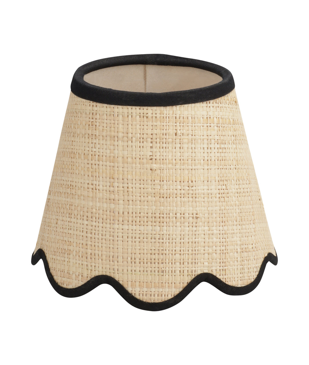 Petite Wall Light Raffia Scalloped Shade