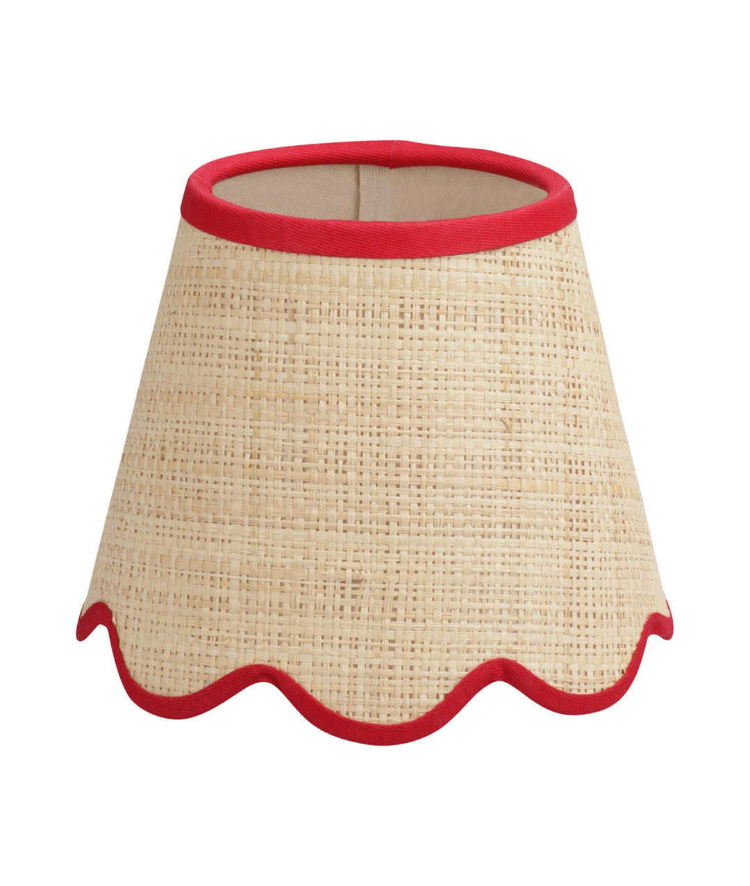 Petite Wall Light Raffia Scalloped Shade