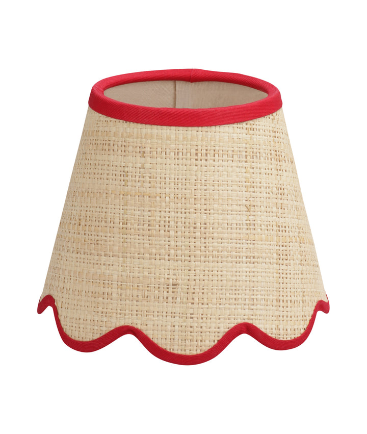 Petite Wall Light Raffia Scalloped Shade