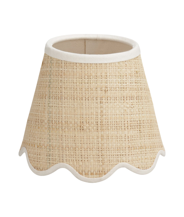 Petite Wall Light Raffia Scalloped Shade