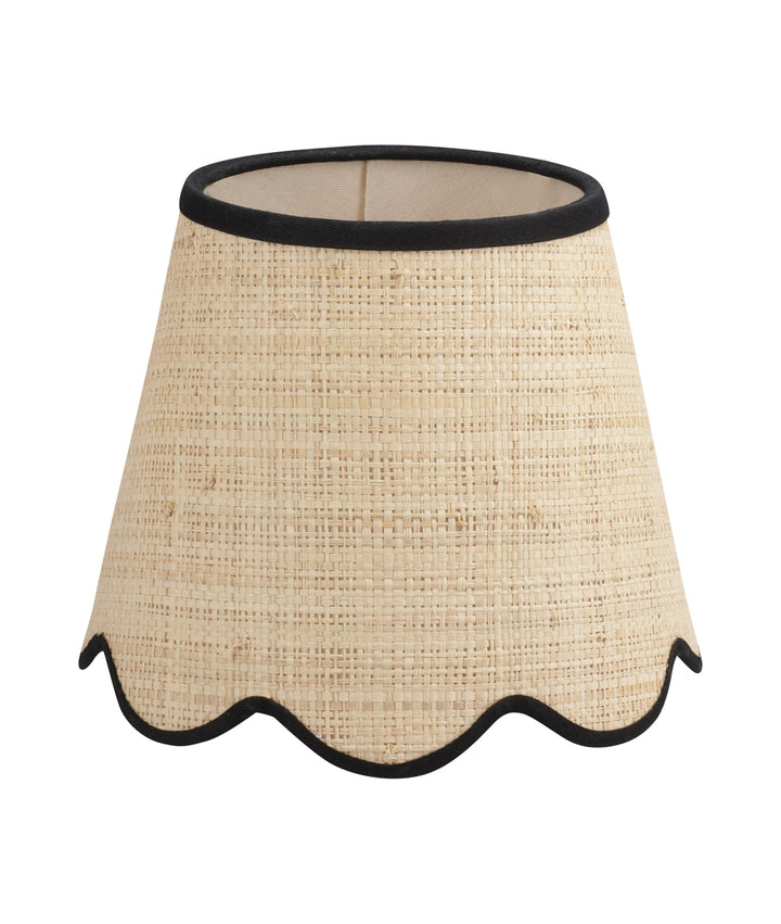 Wall Light Raffia Scalloped Shade