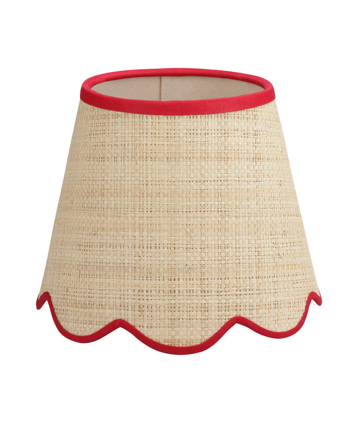 Wall Light Raffia Scalloped Shade